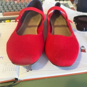 Red Mary Jane Flats Rothy’s.